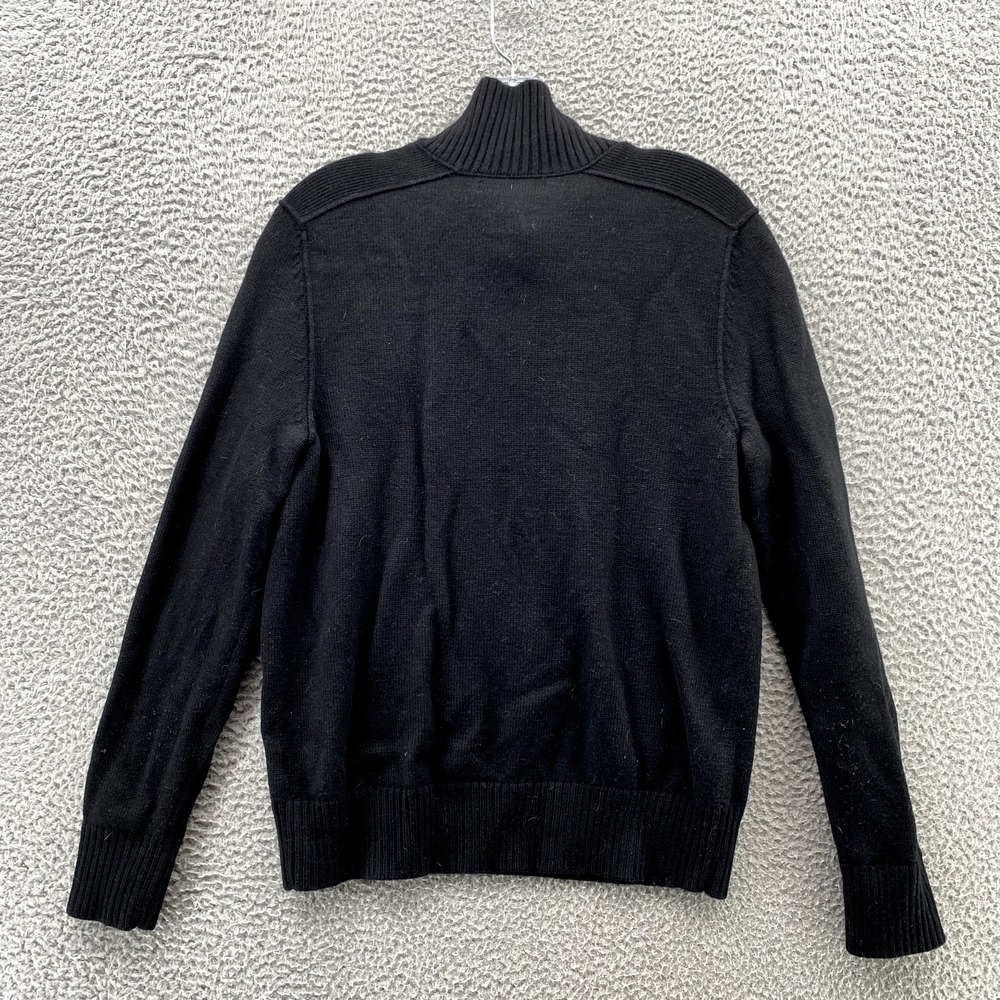 Banana Republic Sweater Adult Small Black Merino Wool 1/4 Button Up Knit Women's - Picture 7 of 10